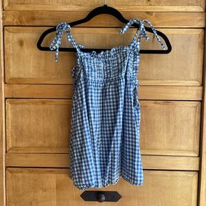 Doen Fleurette tank in blue gingham